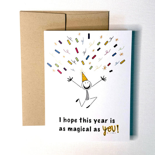 the HAPPY NEW YEAR card