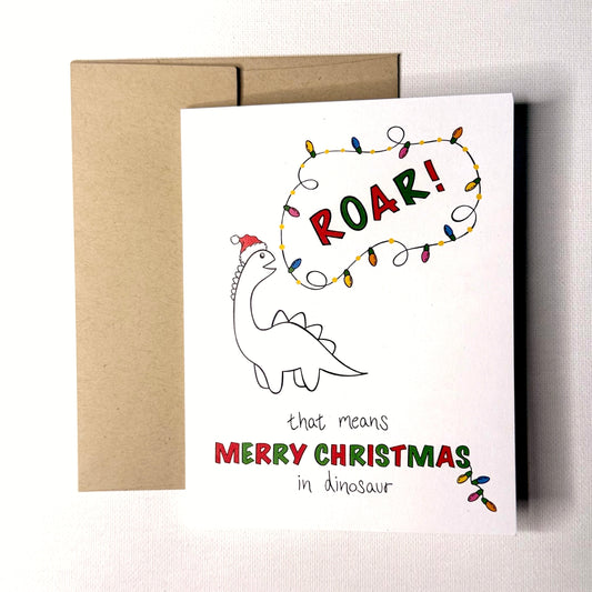 the ROAR MERRY CHRISTMAS Card